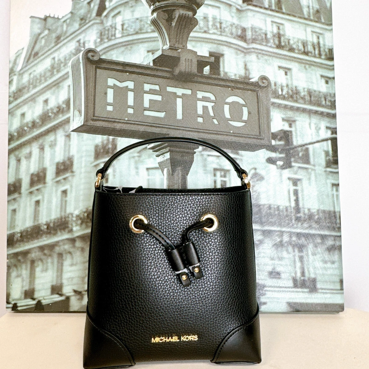 Michael Kors 35R3GM9M1L Mercer Small Pebbled Leather Bucket IN 