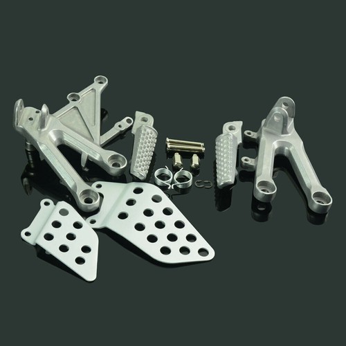 Black Aluminum Front Rider Foot Peg Brackets For Honda CBR1000RR 2008-2015 - Left & Right Set