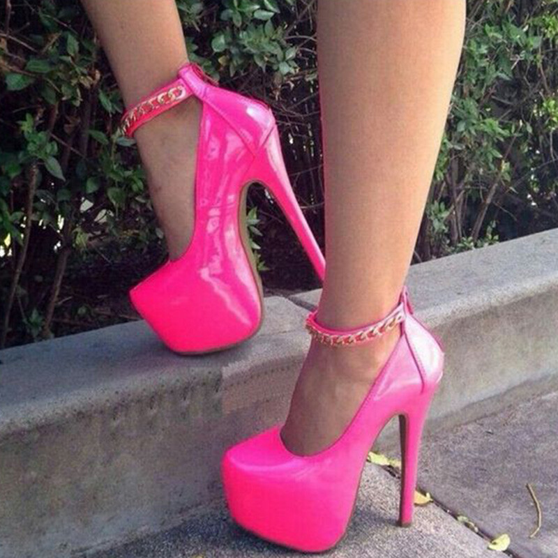 Hot Pink Pumps Pink Platform Stilettos Neon Hot Pink Qupid Pumps