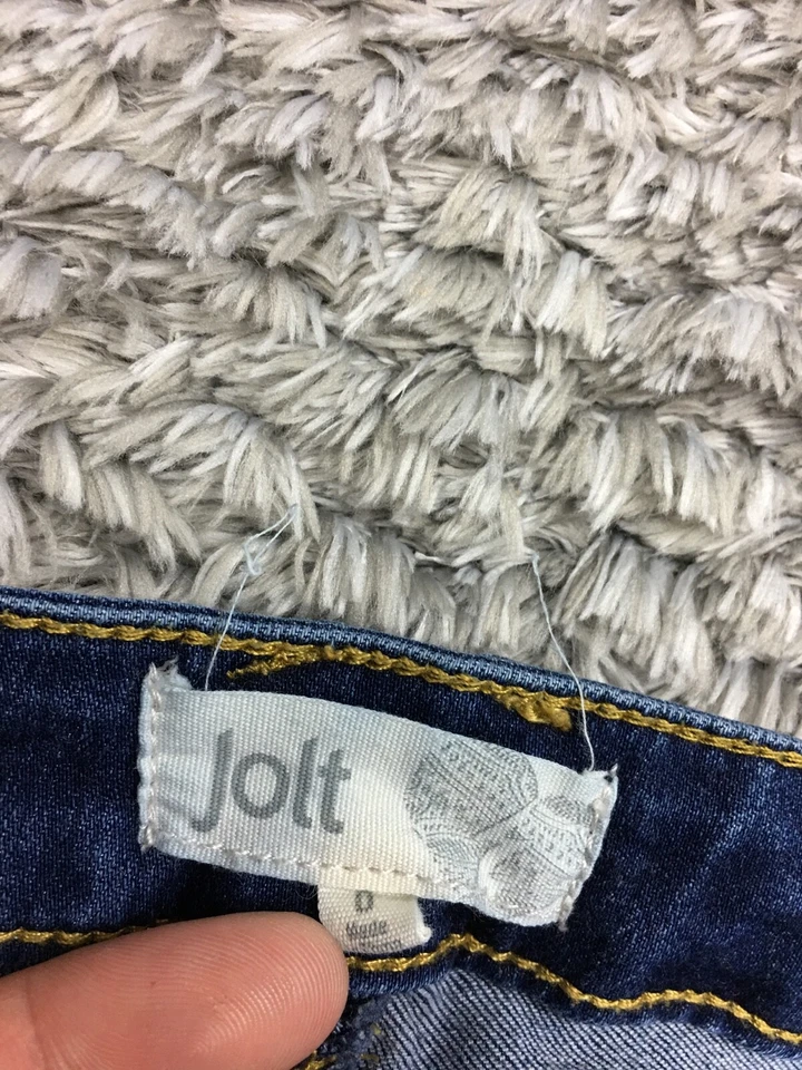 Женские узкие джинсы Jolt размер 0 синие темные вареные эластичные искусственно состаренные  - Изображение 4 из 4