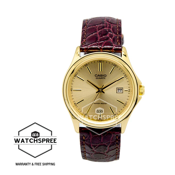 Casio Strap Fashion Men’s Brown Leather Strap Watch MTP1183Q-7A MTP-1183Q-9A - image 2 of 2