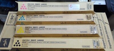 4 X Original Toner Ricoh SAVIN LANIER Mp  C4500/C4540/LD445C 841342-5