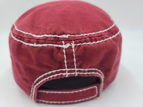 Women Mickey Mouse Walt Disney Parks Cadet Military Army Adjustable Hat Cap Red - Picture 8 of 13