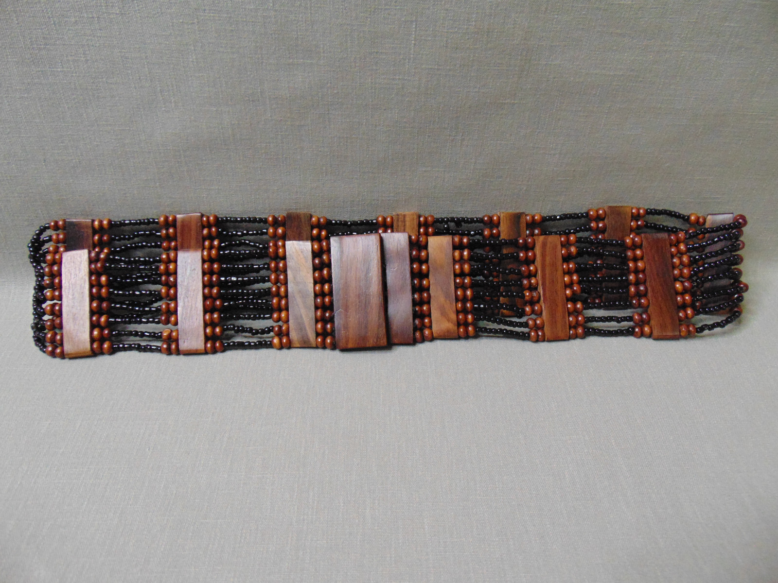 Wood and Beaded Womans Belt - image 1