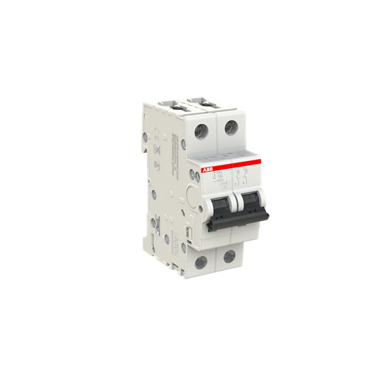 Disjoncteur ABB S200 S202-C16 2P 16A 6kA pour protection de tableau