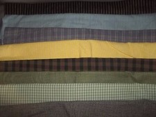 BRUSHED COTTON plaid stripes check FABRIC U-Pick See INFO 1/2 YD BTHY