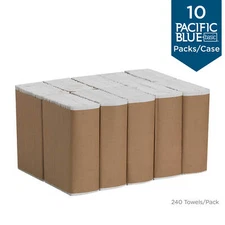 Pacific Blue Basic Paper Towel C-Fold White 1-Ply 3-1/4 X 10-1/4 Inch Case of 10