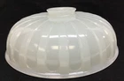 Vintage Ribbed Milk Glass Light Shade Heavy Thick 9" - Fitter 2 1/4" Pendant