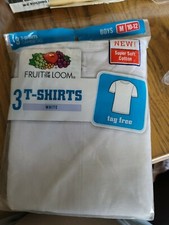 Fruit of the Loom Boys 3-Pack White Crews