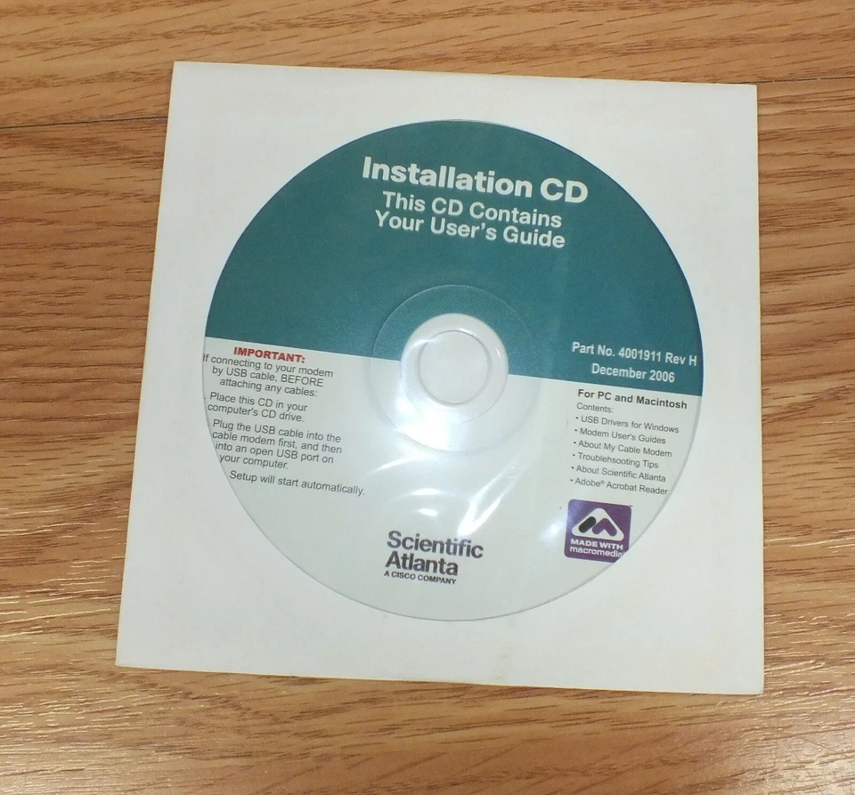 Cisco EQ-660R DSL Series Modem (ADSL 660) W/ AC Adapter, CD, & Cat 5  - Image 3 of 4