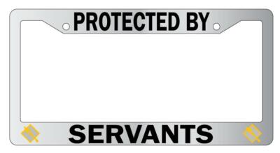 Protected By Servants (Lancer) Chrome License Plate Frame Auto Fate