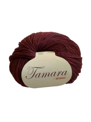 Tamara by BREMONT in rot mit Lama Lyocell Wollknäul Stricken 117m