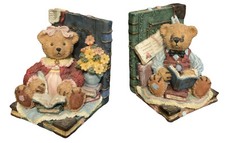 Teddy Bear BookEnds Book Ends Ceramic Momma Daddy Children s Room Decor