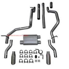 Dual Exhaust 2 Chamber Muffler Fits 07-13 Chevrolet Silverado GMC Sierra 5.3 4.8