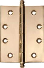 loose pin,ball end, hinge,100 x 75 x 3 mm,brass and 9 other finishes