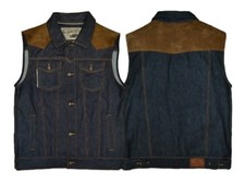 Rokker Motorcycle Vest - Mixed Denim