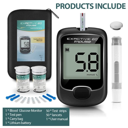 Blood Glucose Monitor Diabetes Testing Kit Blood Sugar Tester With 50 Test Strip - Picture 3 of 15