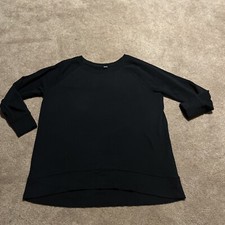 Old Navy Vivid Black Oversized Large Women Sweatshirt
