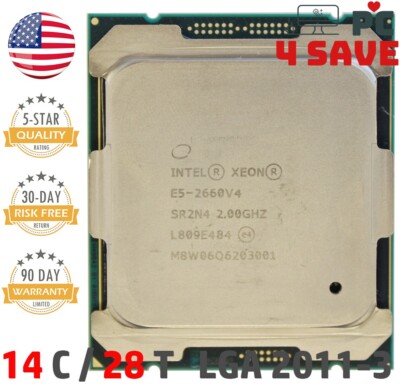 Intel Xeon E5-2660 V4 2.00GHz 14-Core 35MB LGA2011-3 Server CPU Processor SR2N4