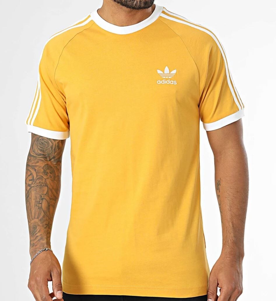 NEW MEN'S ADIDAS ORIGINALS 3-STRIPES CALIFORNIA TEE SHIRT ~ SMALL