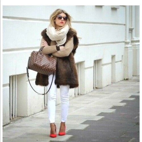 NUOVO Zara marrone in finta pelliccia Gilet Panciotto Giacca Cape Poncho  Gilet Taglia Unica | eBay