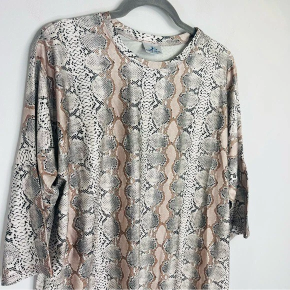 UNDERCOVER Costume da bagno Dolman elasticizzato stampa pitone serpente taglia media