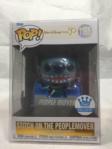 Funko pop vinyl disney stitch on the people mover #1165 vaulted pop walt disney