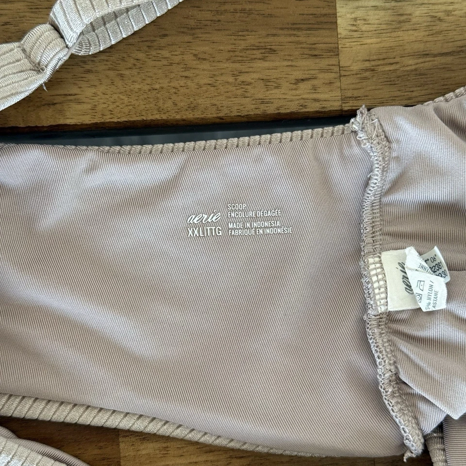 Aerie Bikini Top Bathing Suit Swim Scoop Champagne XXL Extra Extra Large 2XL - Image 4 of 4