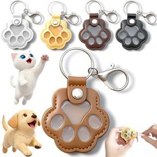 5 PCS Dog Hair Keychain with Tweezer, Cat Paw Shaped Keychain, Unique Memorial
