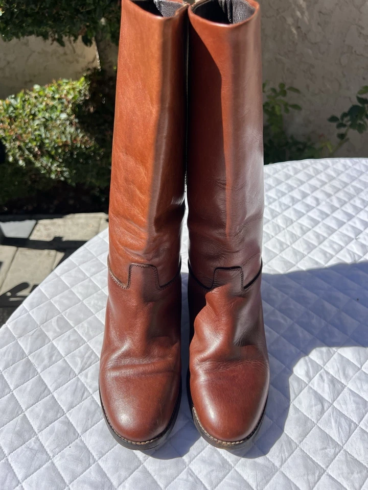 A.P.C. Botas de equitación RUE MADAME PARIS altas de cuero marrón coñac para mujer talla 36 6 Foto 4 de 4