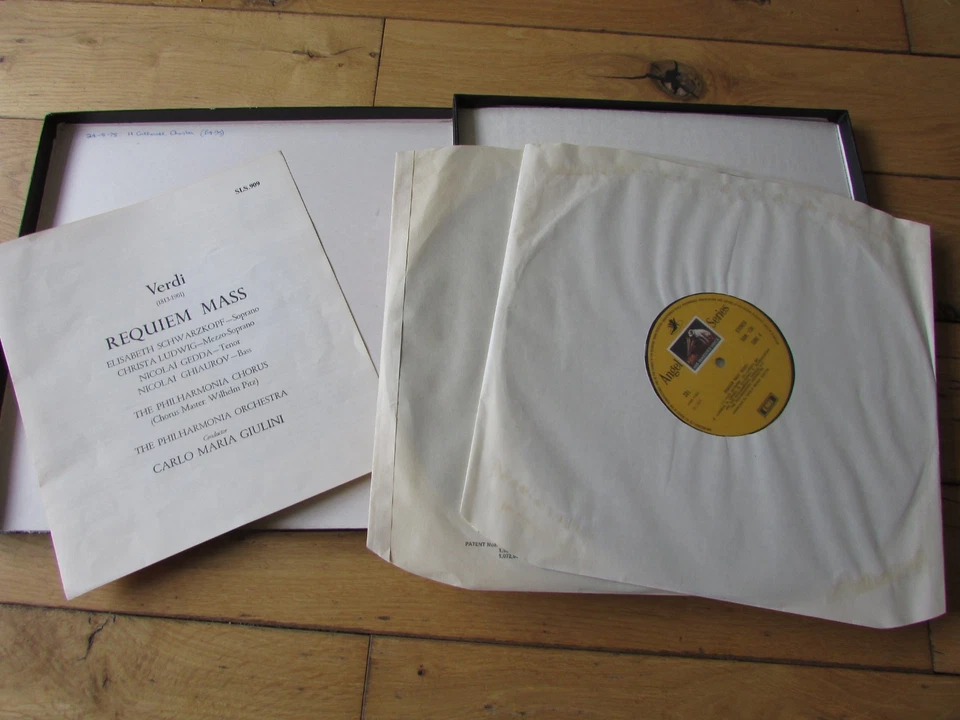 Verdi  Requiem Mass - Giulini - Philharmonia Chorus-SLS 909 - 2 LP Box Set - VGC - Image 2 of 3