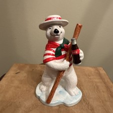 Vintage 1997 COCA COLA Around The World Bear Italy Figurine Gondola