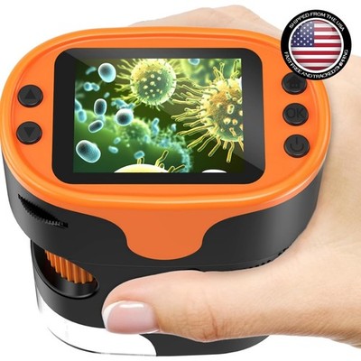 1000X Kids Handheld Digital Microscope with 4K Screen - Rechargeable & Portable
