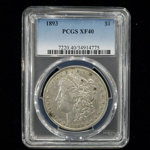 1893 Morgan Silver Dollar PCGS XF40 – Key Date $1