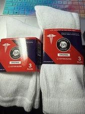 Brooklyn Socks 4 Pairs white Diabetes and Circulatory Socks Size 10-13--NIP
