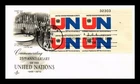 DR JIM STAMPS US COVER UNITED NATIONS 25TH ANNIVERSARY FDC PLATE BLOCK ARTCRAFT