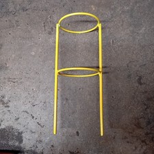 2x 4" Ring 12" High Garden Plant Support  2 Rings / 2 Legs New Handmade YELLOW