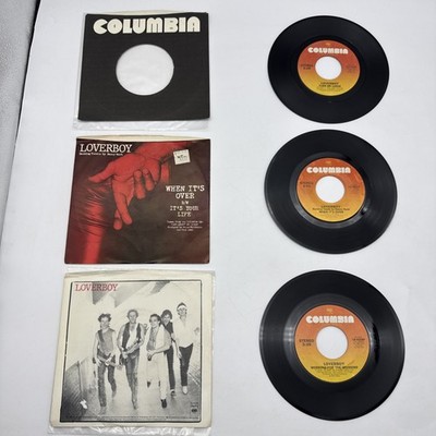 3 Loverboy 45 vinyl records - working for the weekend/when it s over..