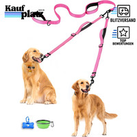 Hundeleine Doppelleine Verstellbar Reflektierend FüR 2 Hunde Mit Gepolsterten