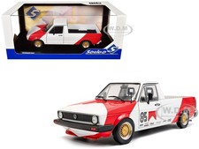 1983 VOLKSWAGEN CADDY MK 1 PICKUP WHITE & RED 1/18 DIECAST BY SOLIDO S1803512
