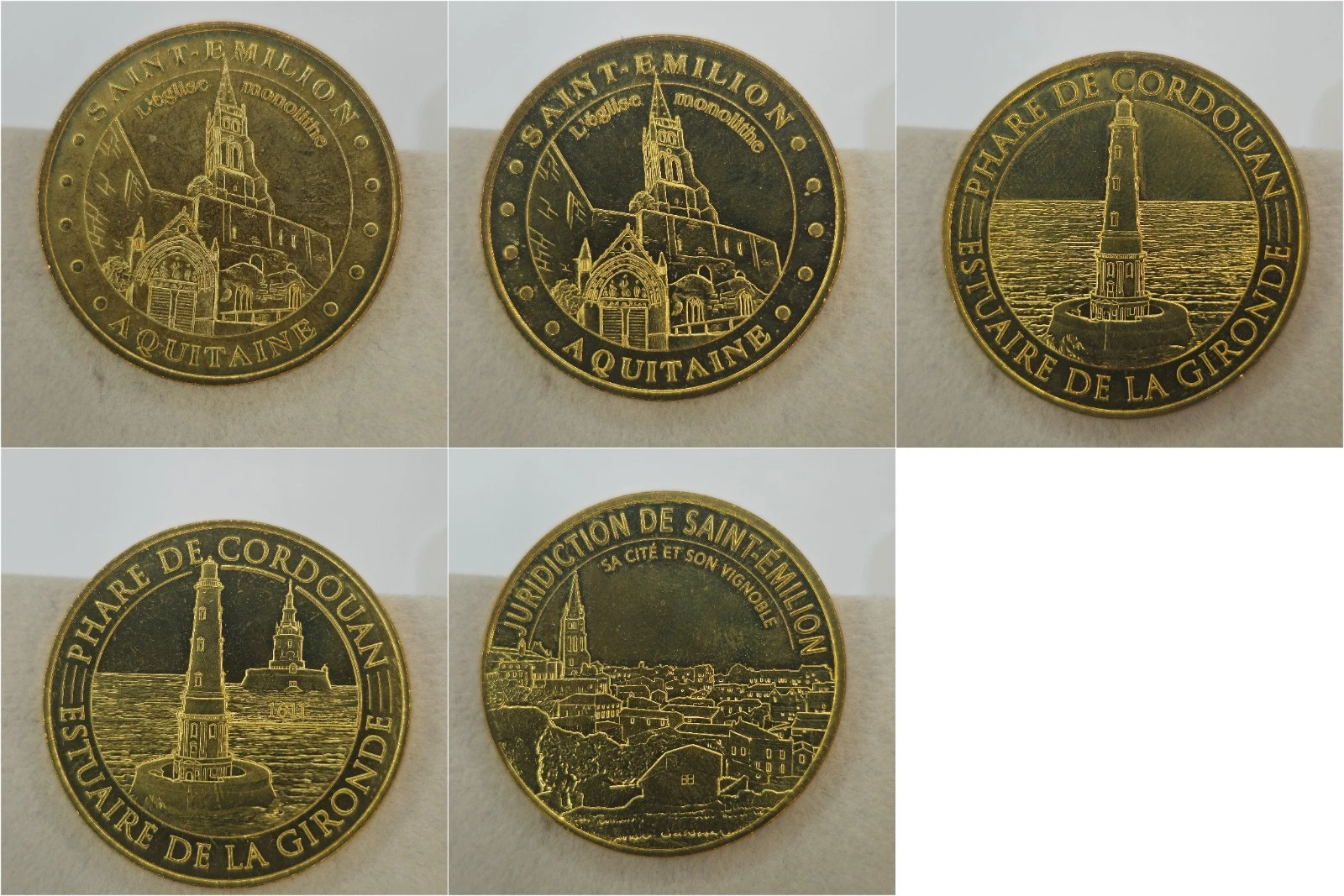 Gironde 33 - Lot Jetons Touristiques Médailles Souvenirs Monnaie de Paris