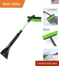 Reinforced Snow Brush & Ice Scraper Set - Ergonomic Grip & Scratch-Free Design