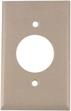 1-Gang Single 1.406 Inch Hole Device Receptacle Wallplate, Standard Size, Thermo