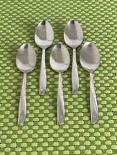 Oneida TWIN STAR Community Stainless 5 Teaspoons Betty Crocker Atomic - 6 1/8"
