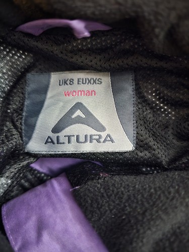 Altura Damen Lila Reißverschluss Windbreaker Jacke Mantel Größe Uk8 Eur36 - Bild 13 von 16