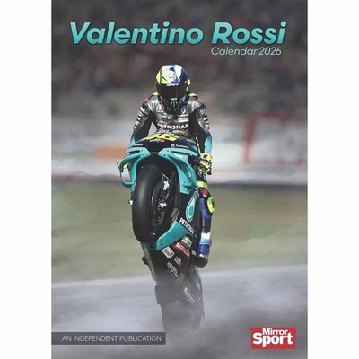 PILLAR BOX RED Valentino Rossi A3 Calendar 2026 - Sport - Month To View