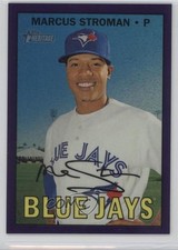 2016 Topps Heritage High Number Chrome Purple Refractor Marcus Stroman 8b5