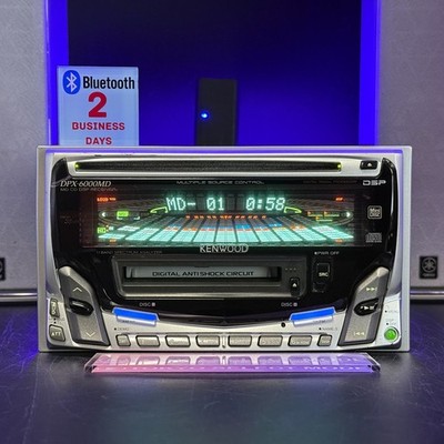 ケンウッド DPX-6000MD ヴィンテージ CD/MD カーオーディオ Kenwood DPX-6000MD 2DIN CD MD Car Audio Added Bluetooth JDM DSP