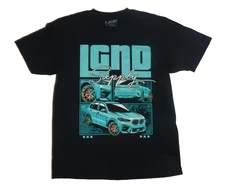 LGND Supply Co RACING Graphic Black T shirt Men's L  Y2K Street Wear