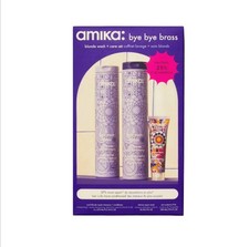 amika bye bye brass hair wash Set  Shampoo & Conditioner & Mask & The Wizard